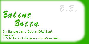 balint botta business card